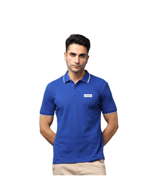 Greys & Blues Pima Polo T-Shirt - Royal Blue With White Tipping